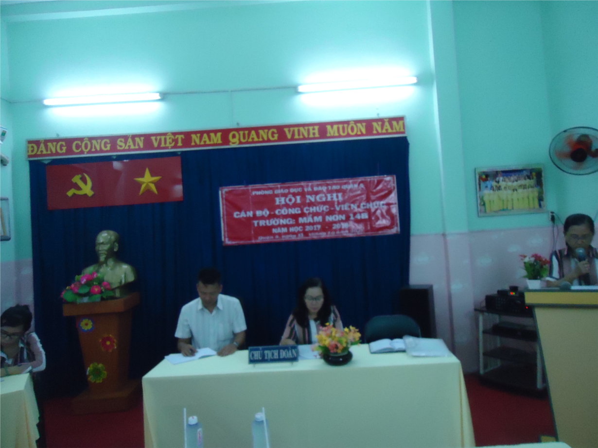 Hội nghị Cán bộ - Công chức - Viên chức trường Mầm non 14B năm học 2017-2018.JPG